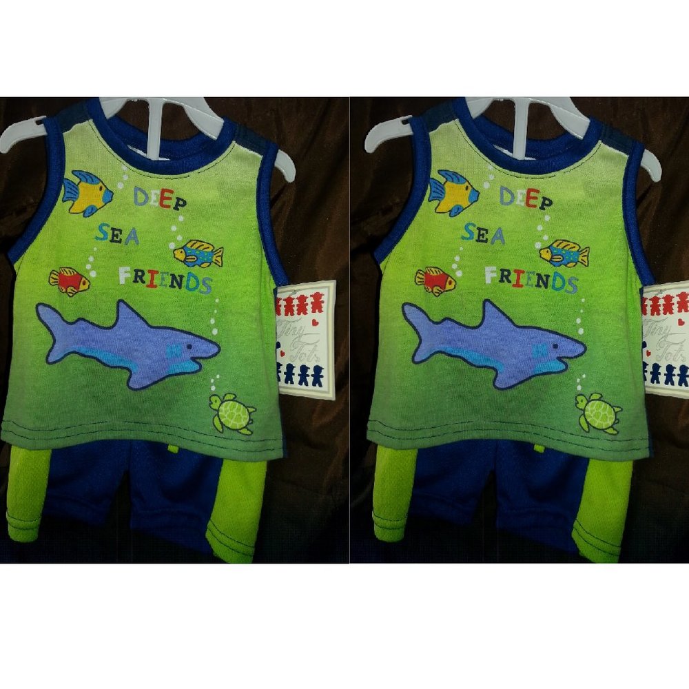 Tiny Tots Matching Set Shirt/Top & Short Boy * NWT
